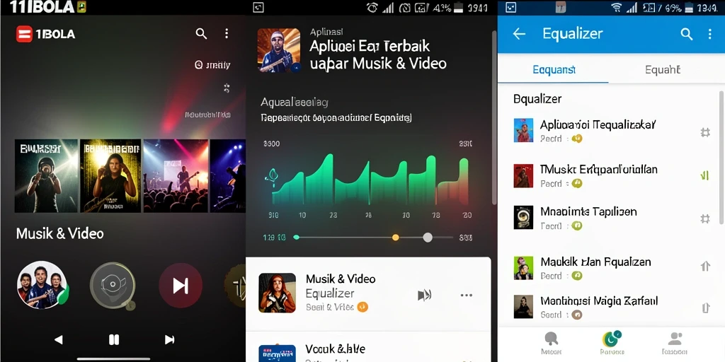 Tampilan antarmuka aplikasi Equalizer 11BOLA yang modern dan fungsional.