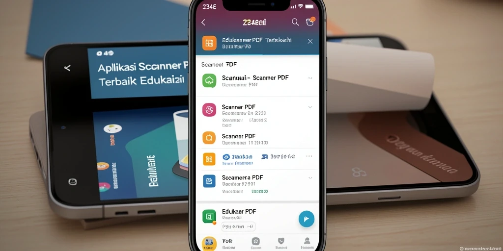 Tampilan antarmuka aplikasi Scanner PDF 234E yang user-friendly.