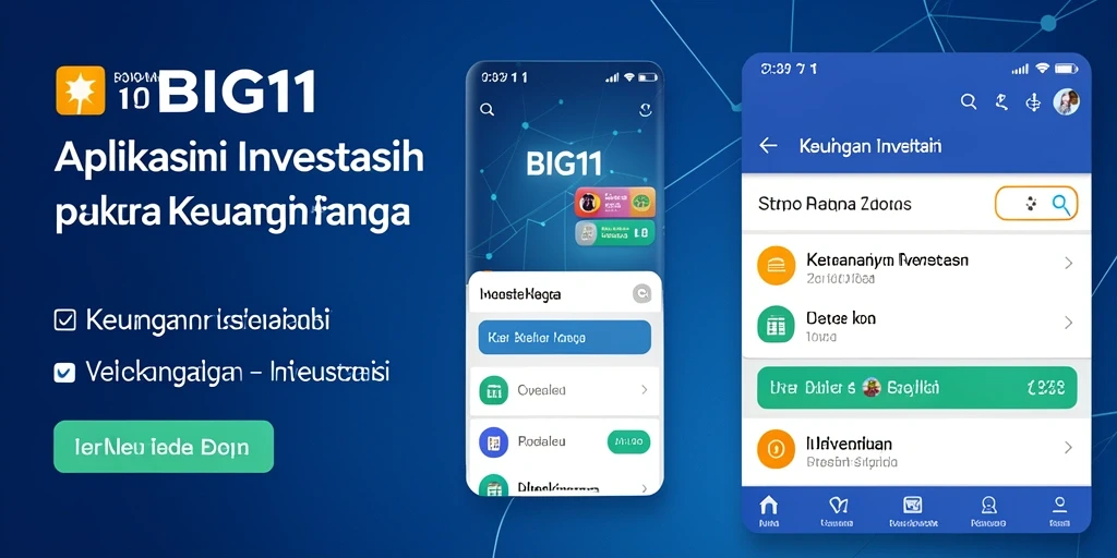 Tampilan antarmuka aplikasi BIG11 yang ramah pengguna untuk investasi.