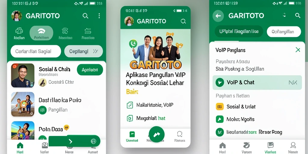 Tampilan antarmuka GARITOTO untuk panggilan VoIP yang user-friendly.