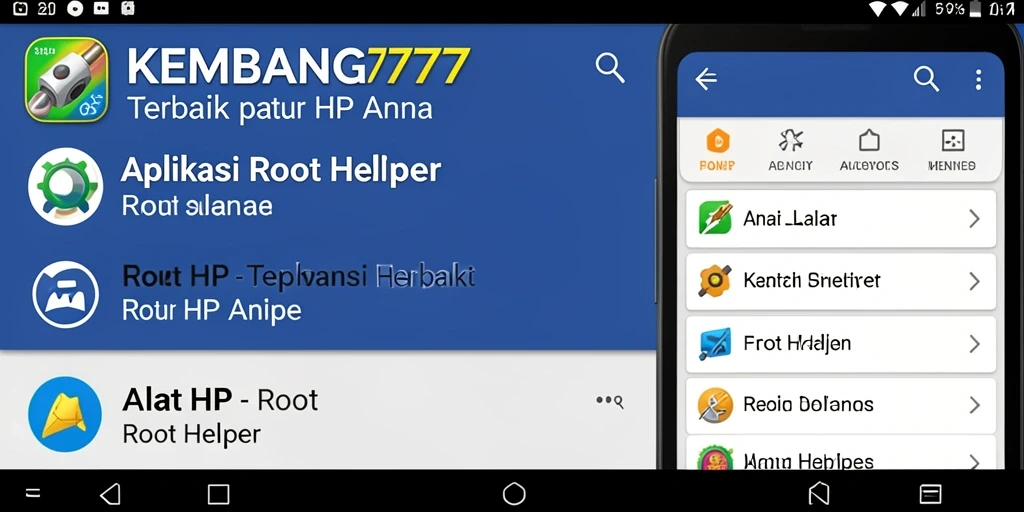 Antarmuka KEMBANG777 yang intuitif untuk membantu proses rooting.