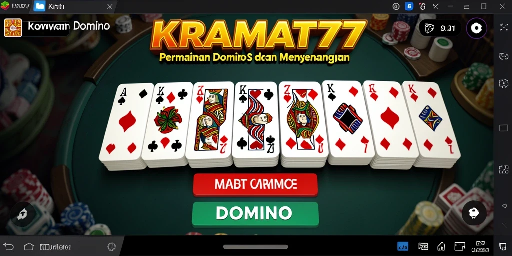 Tampilan antarmuka permainan domino KRAMAT77 yang menarik dan interaktif.