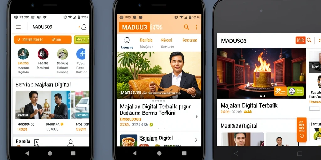 Tampilan antarmuka MADU303 yang menarik dan interaktif.