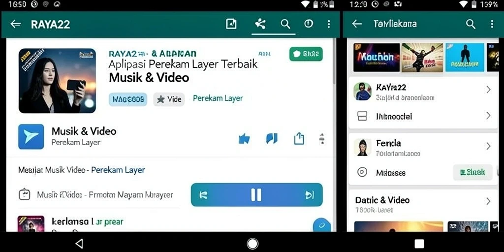 Tampilan antarmuka perekam layar RAYA22 yang mudah digunakan.