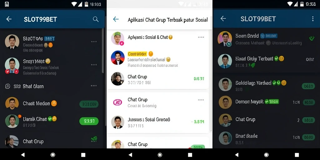 Antarmuka <strong>SLOT99BET</strong> yang modern dan intuitif untuk chatting grup.