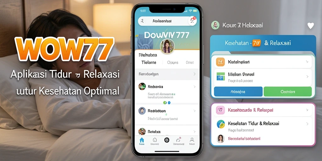 Tampilan antarmuka aplikasi WOW77 yang menenangkan dan user-friendly.